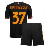 Camisa de Futebol AS Roma Leonardo Spinazzola #37 Equipamento Alternativo Infantil 2023-24 Manga Curta (+ Calças curtas)